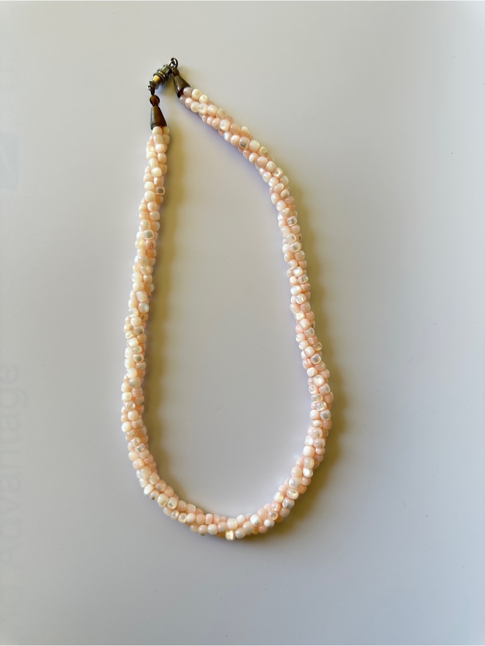 Handmade Pink Pearl Beaded Necklace